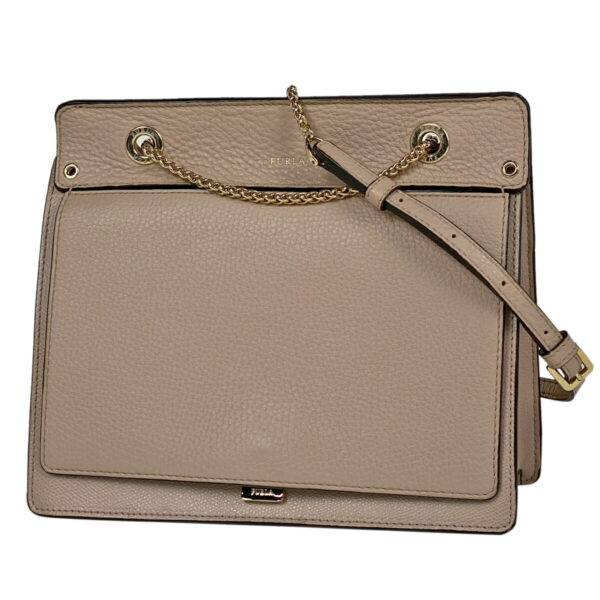 1000067513191 11 Furla Like S Chain Shoulder Bag Leather Beige