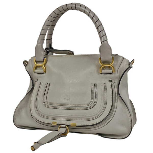 1000068272837 11 Chloe Mercy 2WAY Shoulder Bag Leather Gray