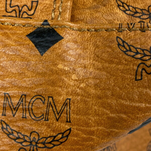 1000069649584 13 MCM Logo Gram Tote Bag Visetos Leather Brown