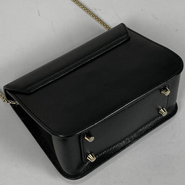 1000074023430 12 Furla Metropolis Chain Shoulder Bag Leather Black