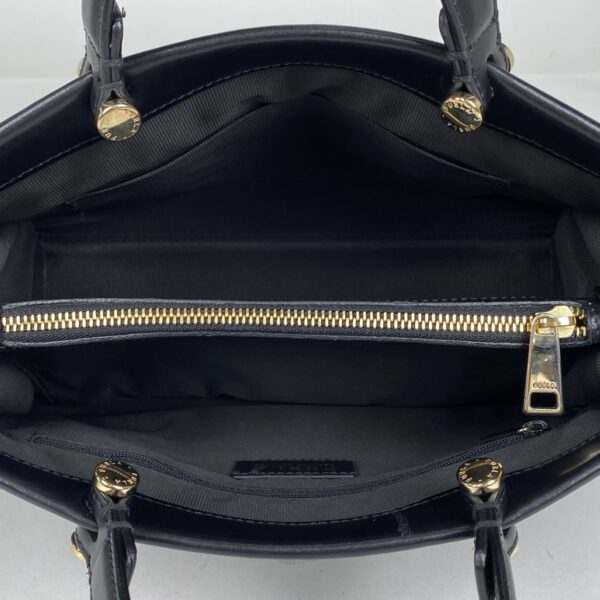 1000074045456 16 Furla Logo Tote Bag 2WAY Shoulder Bag Leather Black