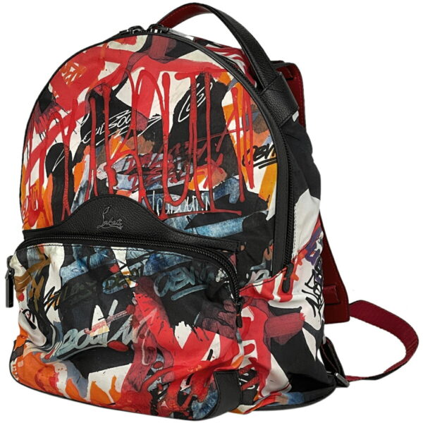 1000075948534 11 Christian Louboutin Graffiti Rucksack Nylon Red Multicolor