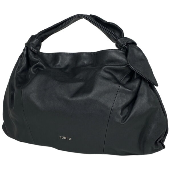 1000076121592 11 Furla Logo Tote Bag Leather Black