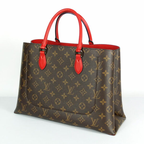 10003080 2 Louis Vuitton Flower Tote 2WAY Bag Monogram Coquelicot