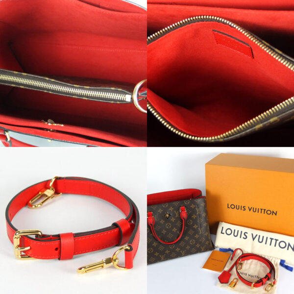 10003080 7 Louis Vuitton Flower Tote 2WAY Bag Monogram Coquelicot