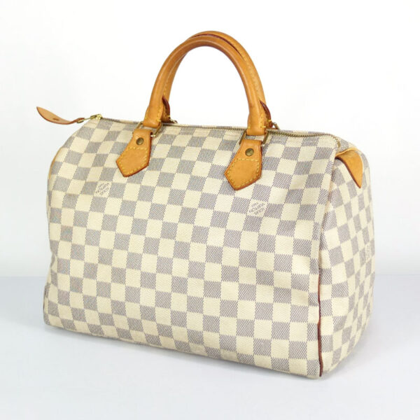 10003086 2 Louis Vuitton Speedy 30 Handbag Damier Azur