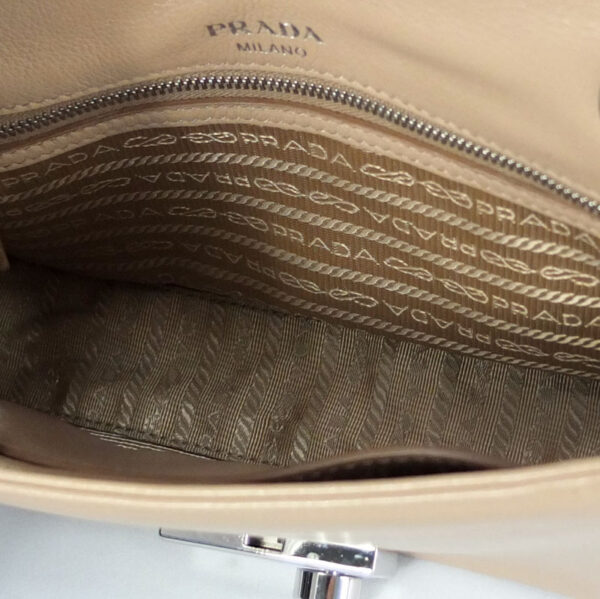 10003169 6 Prada Chain Shoulder Bag Beige