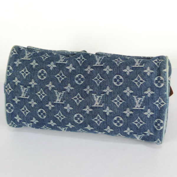 10003235 3 Louis Vuitton Neo Speedy Monogram Denim Handbag Blue