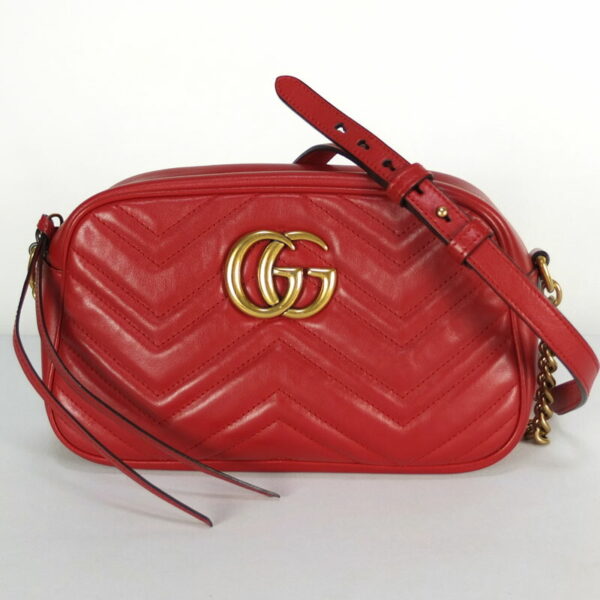 10003494 1 Gucci GG Marmont Quilted Small Shoulder Bag Red