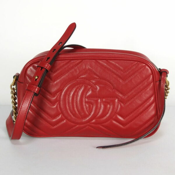 10003494 2 Gucci GG Marmont Quilted Small Shoulder Bag Red