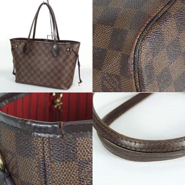 10003561 6 Louis Vuitton Neverfull PM Damier Ebene Tote Bag