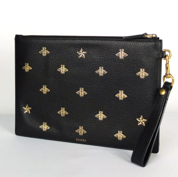 10003662 1 Gucci B Star Clutch Bag Shoulder Bag Black