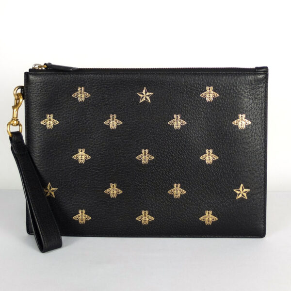 10003662 2 Gucci B Star Clutch Bag Shoulder Bag Black