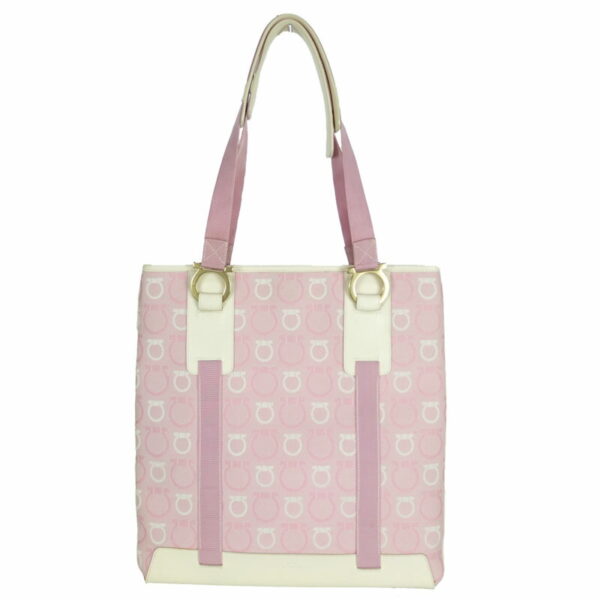 10003725 1 Ferragamo Gancini Tote Bag Pink