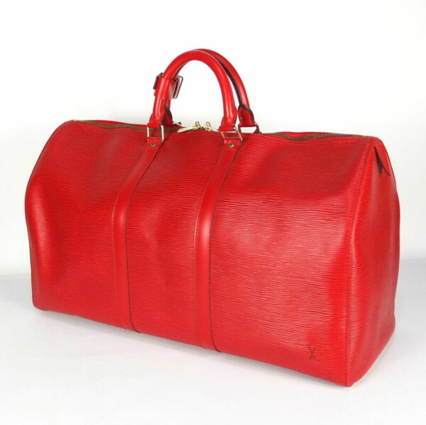 10003972 2 Louis Vuitton Keepall 50 Epi Castilian Red Bag