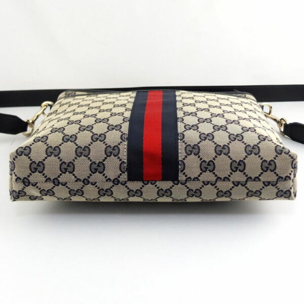 10004084 3 Gucci Sherry Line GG Shoulder Bag Navy