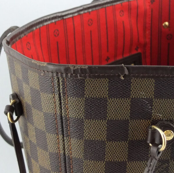 10004133 5 Louis Vuitton Neverfull MM Damier Ebene Tote Bag