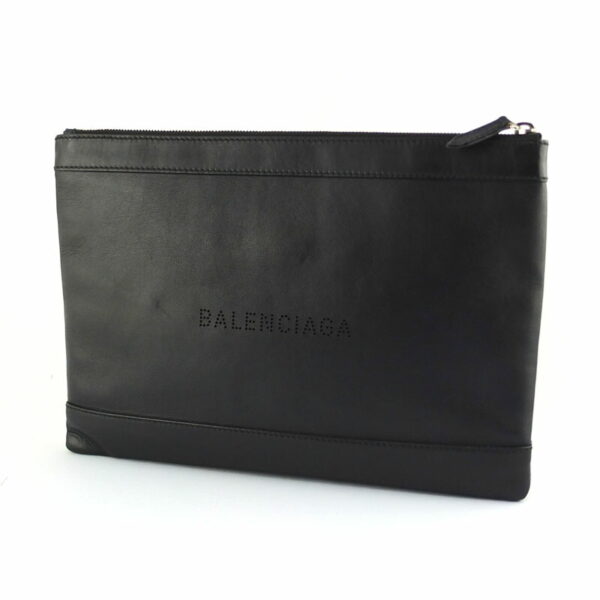 10004364 1 Balenciaga Navy Clip M Clutch Bag Black