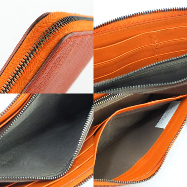 10004373 9 Bottega Veneta L Shaped Long Wallet Orange