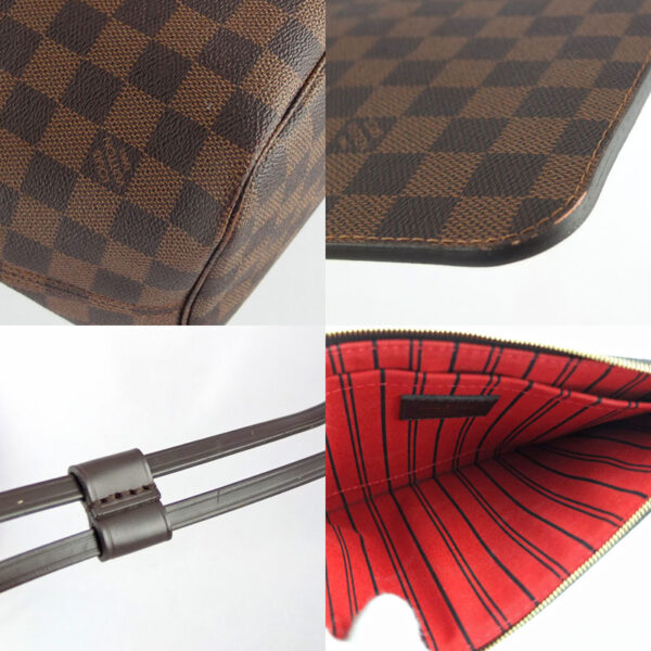 10004722 10 Louis Vuitton Neverfull MM Damier Ebene Tote Bag