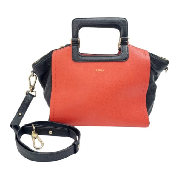 1009102807226 1 rbg Furla Handbag Shoulder Bag Orange Black