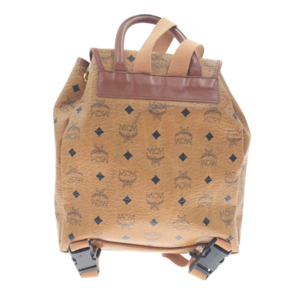 1016003078068 2 MCM Heart Plate Backpack Brown