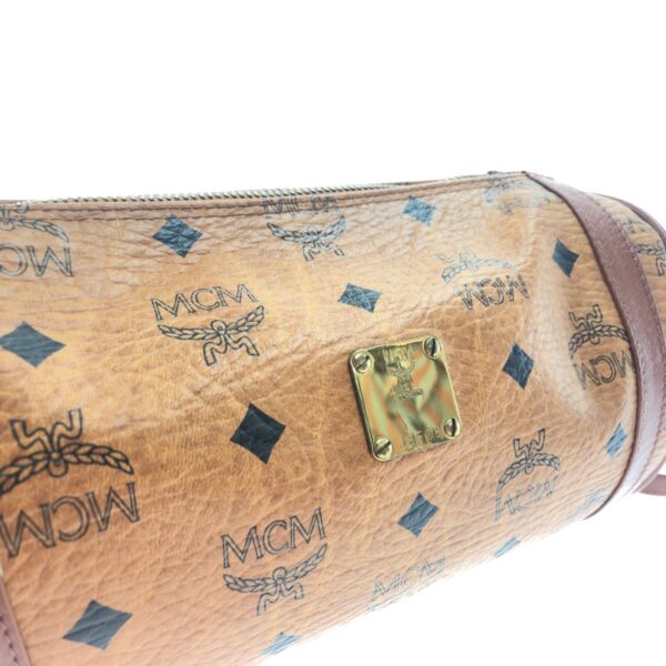 1016003115862 3 MCM Logogram Shoulder Bag Tubular Brown