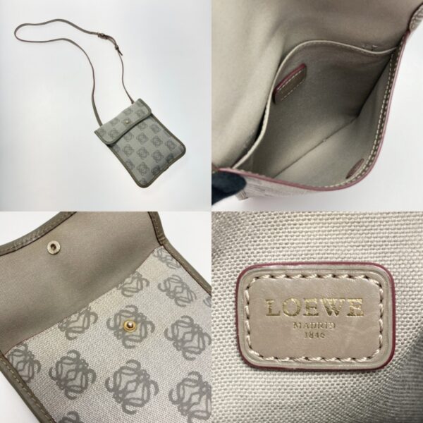 1017003576080 3 Loewe Anagram Shoulder Bag Gray