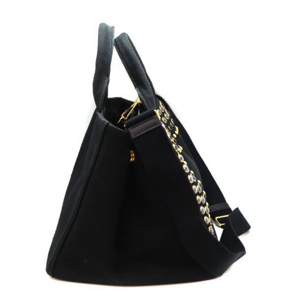 10176 4 Prada Canapa 2WAY Tote Bag Canvas Black