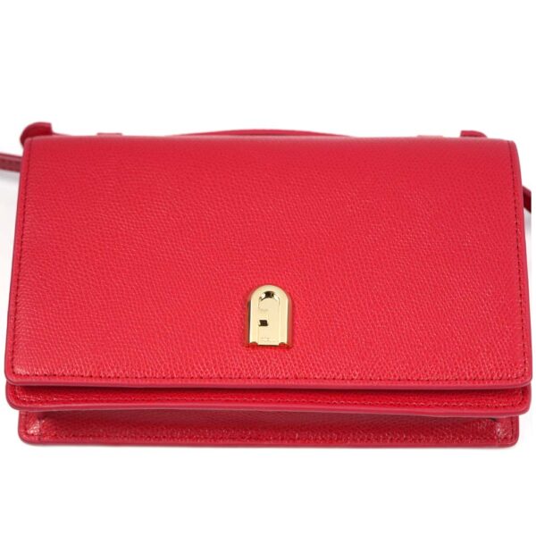 1049064 9 Furla Incanto Leather Shoulder Bag Red