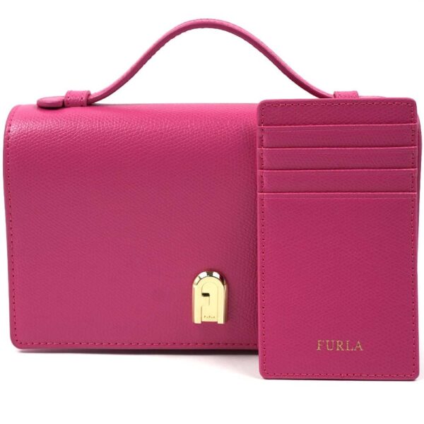 1049065 b Furla Incanto Leather Shoulder Bag Pink