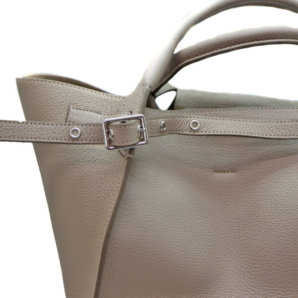 10774 16 Celine Big 2WAY Leather Bag Beige