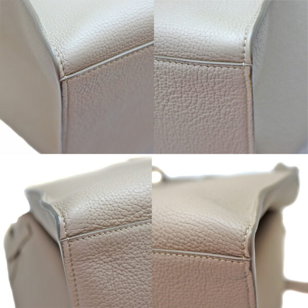 10778 10 Celine Big 2WAY Leather Bag Beige