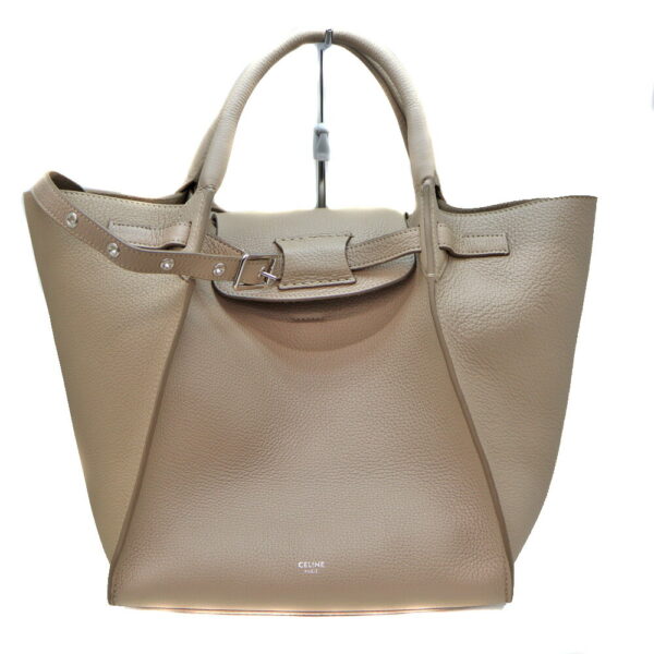 10778 18 Celine Big 2WAY Leather Bag Beige