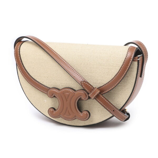 11203 2efl 02nt01 Celine Shoulder Bag Leather Beige