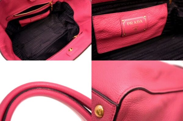 11350832 2 Prada 2Way Handbag Leather Peonia Pink