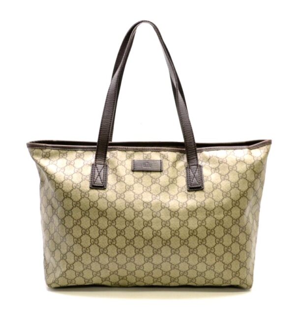 11360764 Gucci GG Plus Tote Bag Khaki Beige Brown