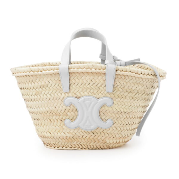 11383 2cgg 01bc02 Celine Basket Bag Leather White