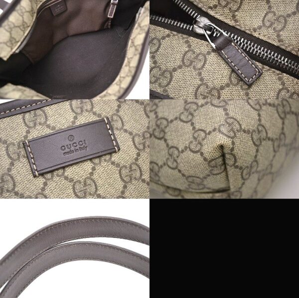 11400648 2 Gucci GG Supreme Shoulder Bag Khaki Beige Brown