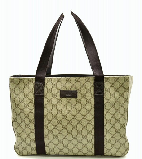 11401057 Gucci GG Plus Tote Bag Khaki Beige Brown