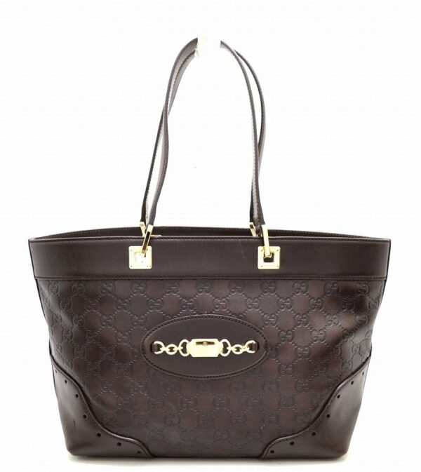 11401397 Gucci Guccissima Leather Tote Bag Brown