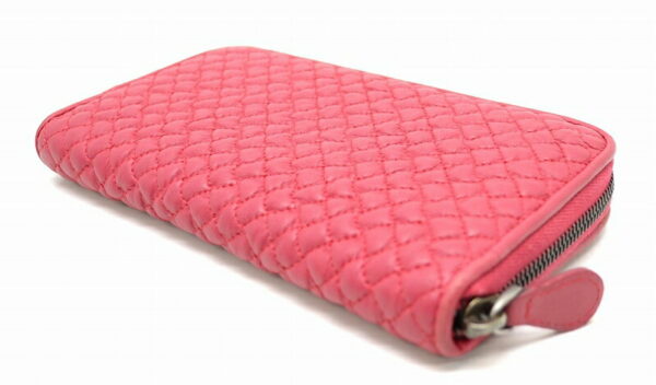 11411462 1 Bottega Veneta Quilted Calf Wallet Rose Pink