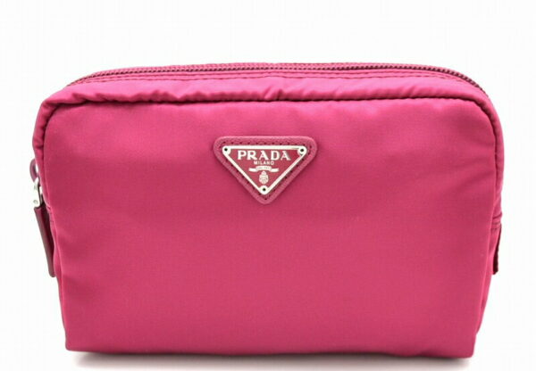 11430874 Prada Nylon Makeup Pouch Cosmetic Pouch Rose Pink