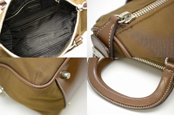 11430918 2 Prada Nylon Mini Bag Khaki Brown