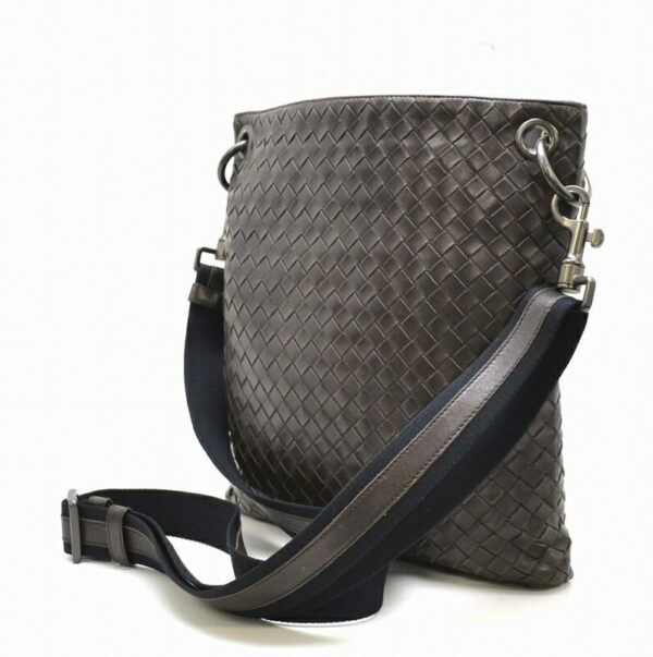 11430978 1 Bottega Veneta Leather Crossbody Shoulder Bag Brown