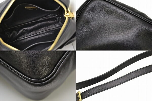 11431066 2 Prada Nappa Shoulder Bag Pochette Leather Black