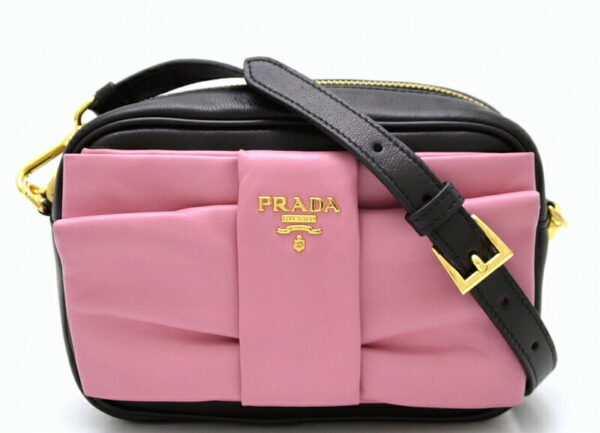 11431067 Prada Nappa Shoulder Bag Pochette Leather Pink