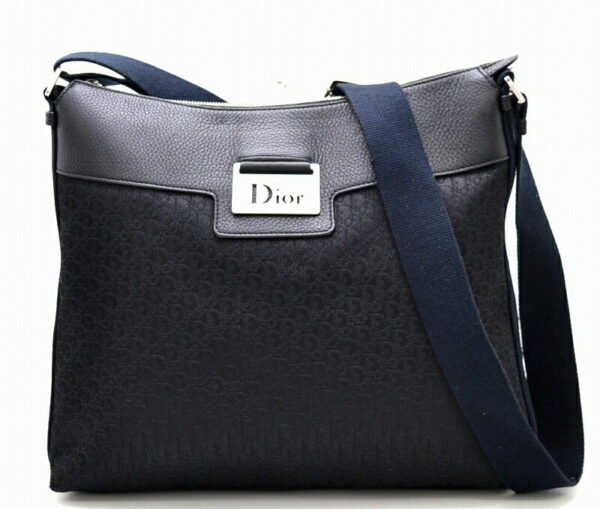 11431298 Christian Dior Trotter Shoulder Bag Black