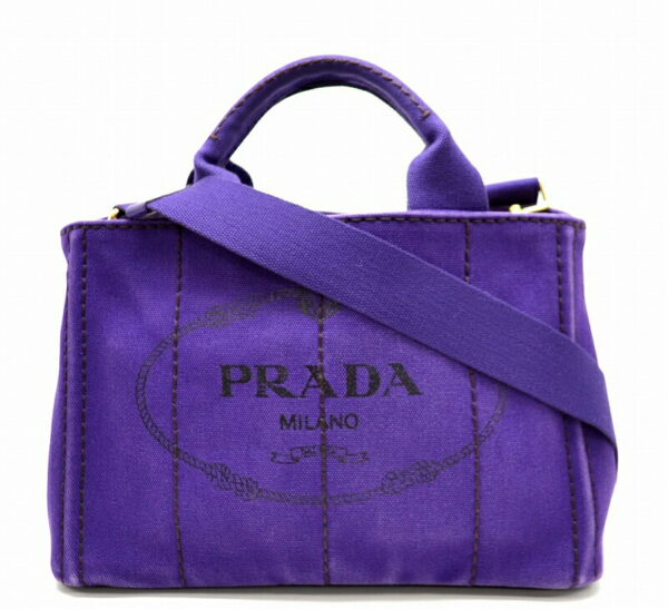 11440751 Prada Canapa Mini Tote Bag 2Way Handbag Purple