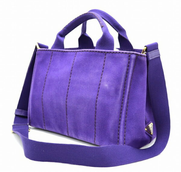 11440751 1 Prada Canapa Mini Tote Bag 2Way Handbag Purple